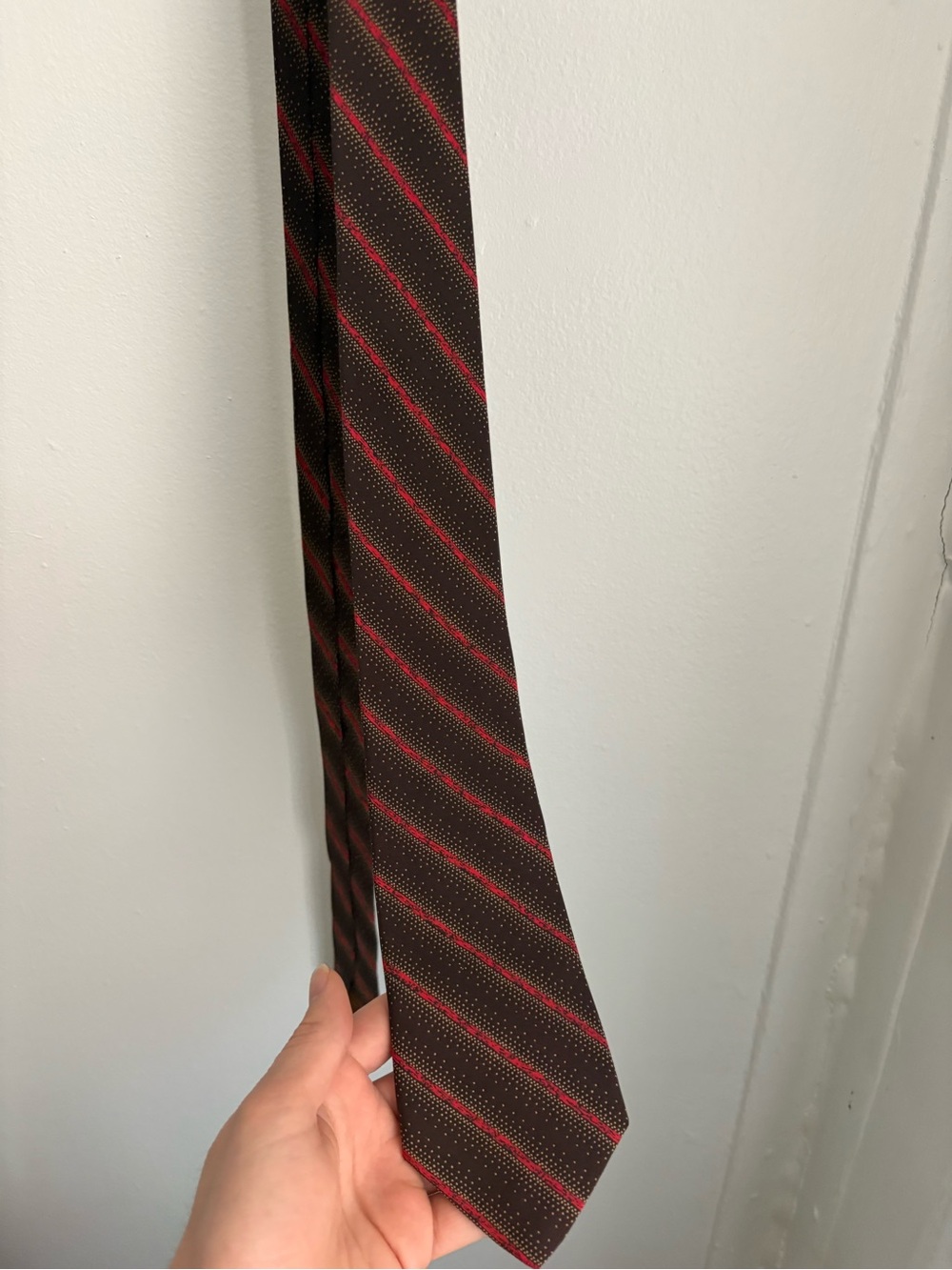 Stefano Ricci Brown Tie with Diagonal Stripes